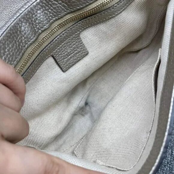 100% Authentic GUCCI Soho Leather Shoulder Bag 468-062324 - Picture 11 of 16